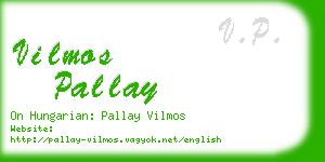 vilmos pallay business card